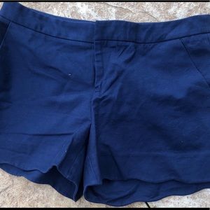 Maison Jules navy scalloped hem women’s shorts